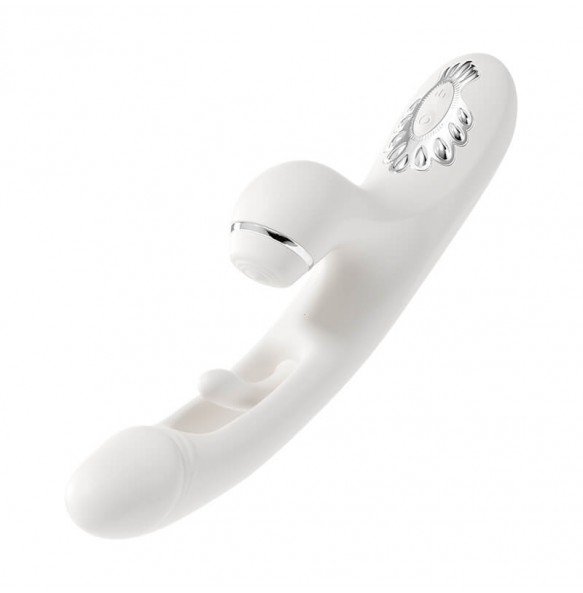 MizzZee - Swing Heating Slapping Tongue Vibration Wand (Chargeable - White)